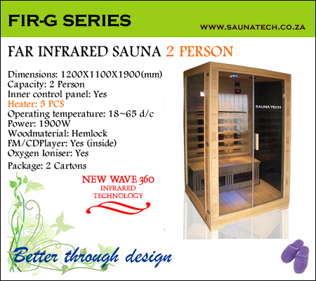 Far infrared Saunas South Africa - 1 Person A-series